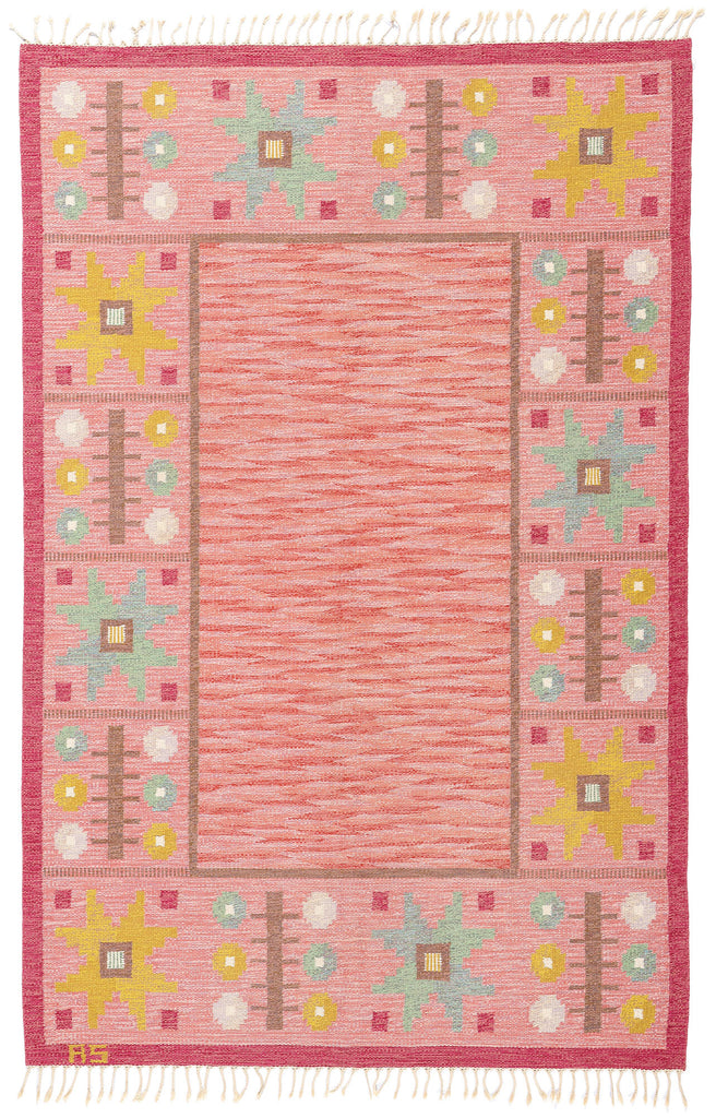 6 x 10 Astrid Sampe Vintage Swedish Rollakan Rug 79055