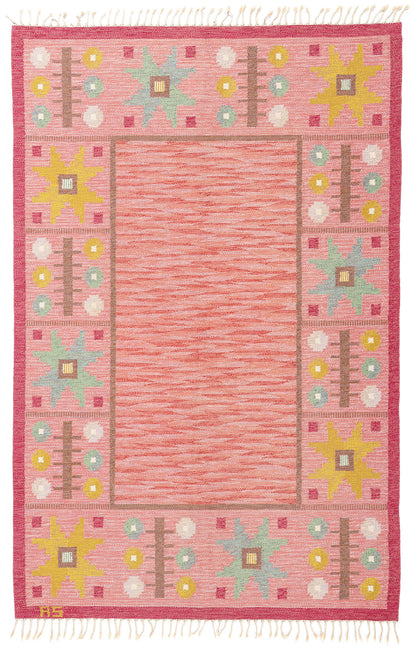 6 x 10 Astrid Sampe Vintage Swedish Rollakan Rug 79055