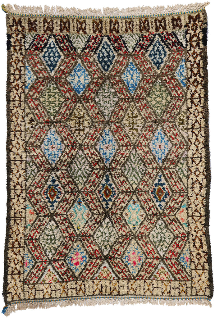 6 x 9 Vintage Moroccan Beni Ourain Rug 21775