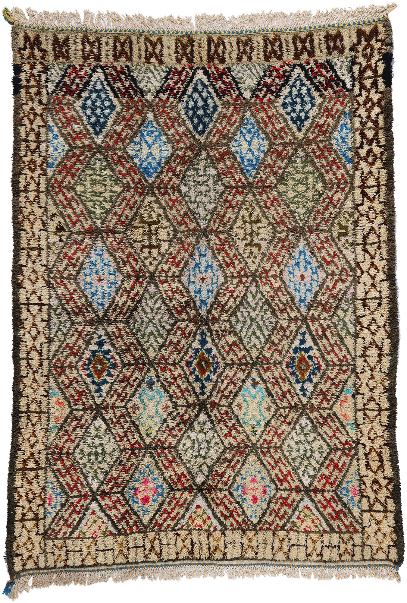 6 x 9 Vintage Moroccan Beni Ourain Rug 21775