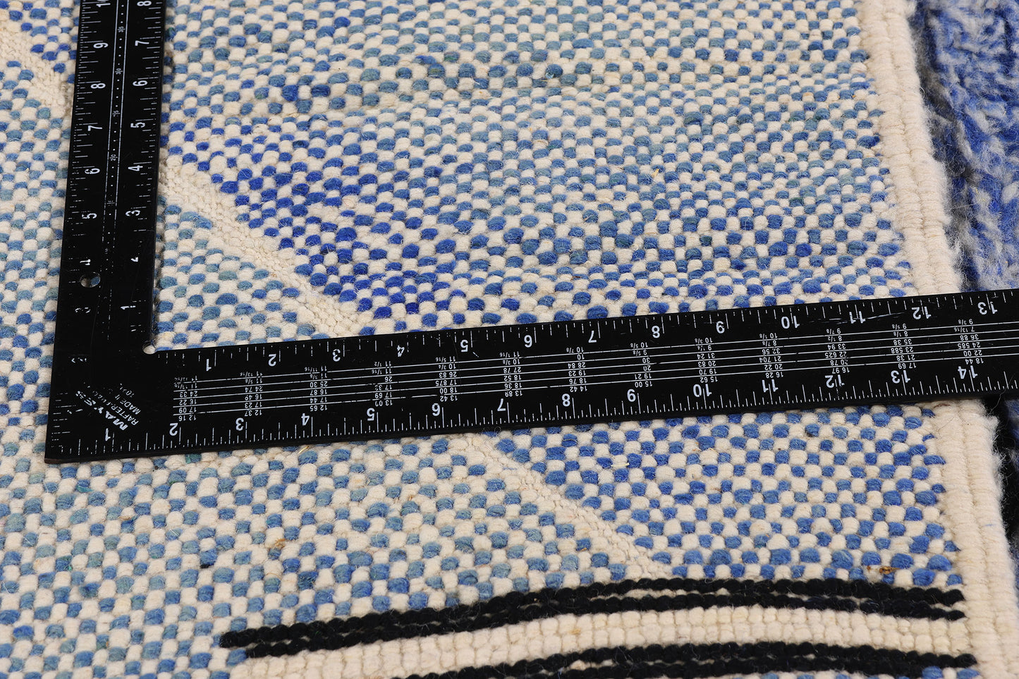 10 x 13 - Blue Modern Beni Mrirt Moroccan Rug - 21184