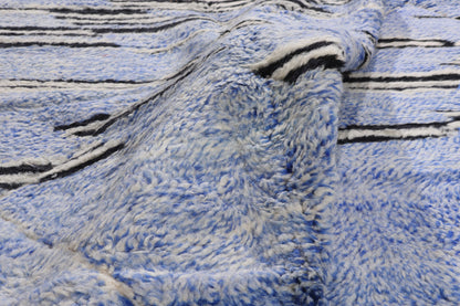 10 x 13 - Blue Modern Beni Mrirt Moroccan Rug - 21184
