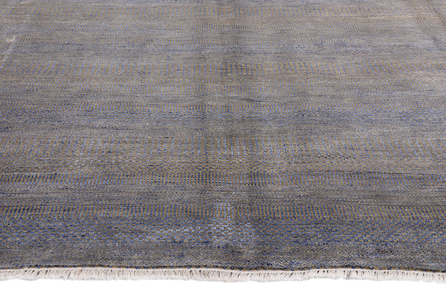 9 x 12 Gray Transitional Wool and Silk Rug 30332