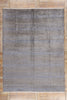 9 x 12 Gray Transitional Wool and Silk Rug 30332
