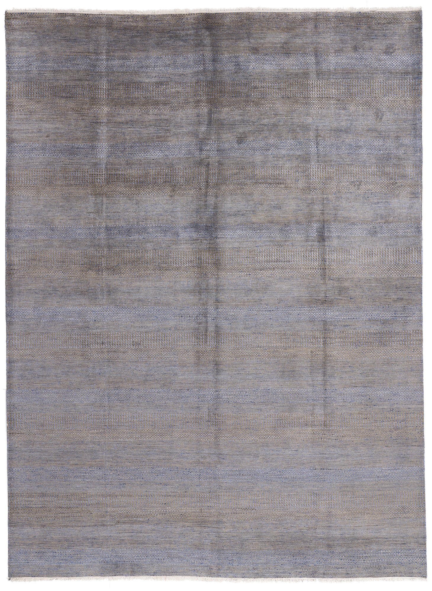 9 x 12 Gray Transitional Wool and Silk Rug 30332