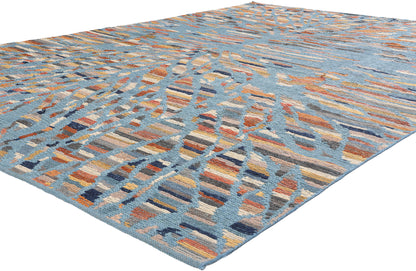 9 x 12 Modern Abstract Pakistani Soumak Rug 81129