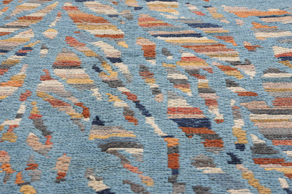 9 x 12 Modern Abstract Pakistani Soumak Rug 81129