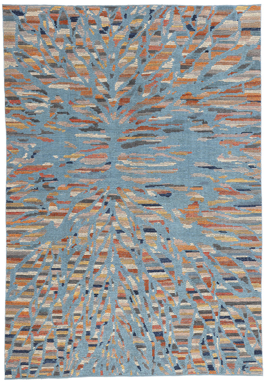 9 x 12 Modern Abstract Pakistani Soumak Rug 81129