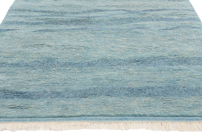 4 x 8 Tranquil Tides Modern Blue Moroccan Rug 31308