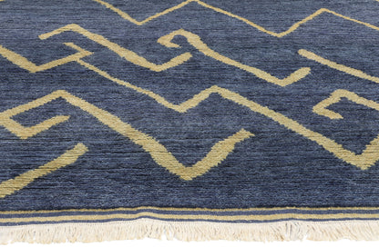 8 x 10 Azure Cascade Modern Blue Moroccan Rug 31207