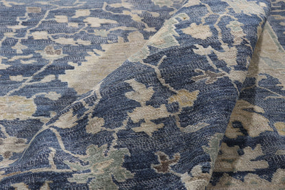 10 x 14 - Blue Modern Oushak Rug - 30711