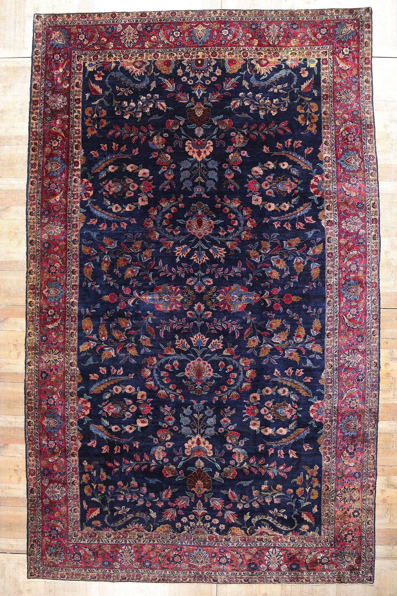 11 x 18 Antique Persian Sarouk Rug 79155
