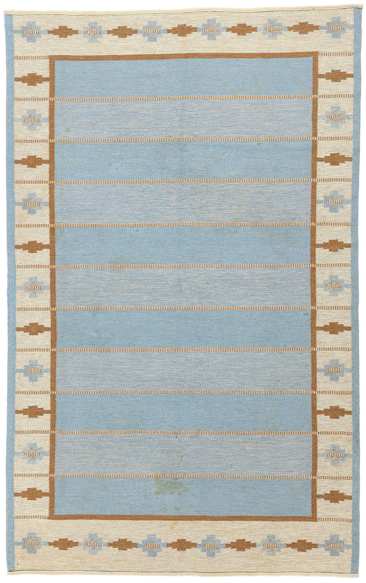 6 x 10 Vintage Swedish Rollakan Rug 79041