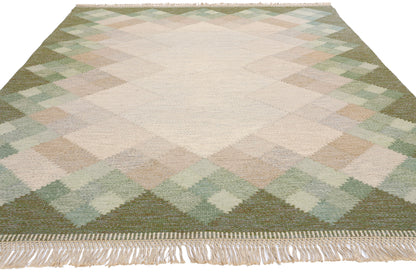 6 x 9 Brita Svefors Vintage Swedish Rollakan Rug 79027