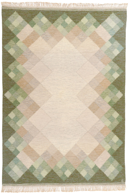6 x 9 Brita Svefors Vintage Swedish Rollakan Rug 79027