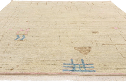8 x 10 Modern Boho Brutalist Oasis Moroccan Rug 31219