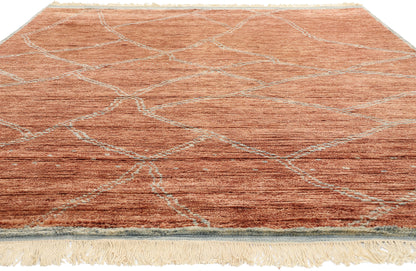 8 x 10 Burnt Sienna Cascade Modern Moroccan Rug 31246