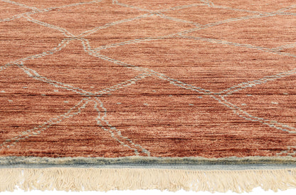 8 x 10 Burnt Sienna Cascade Modern Moroccan Rug 31246