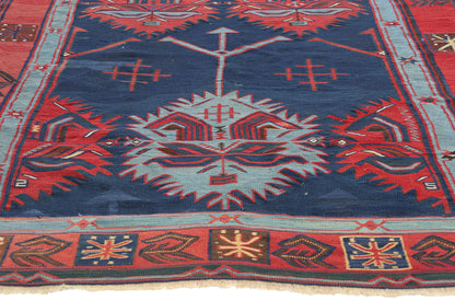 5 x 10 Antique Caucasian Avar Kilim Rug 78944