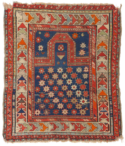 3 x 4 Antique Caucasian Kazak Prayer Rug 78977