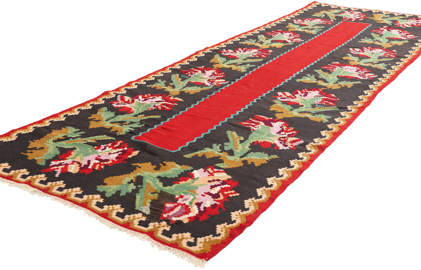 3 x 10 Antique Caucasian Karabagh Kilim Rug 79207