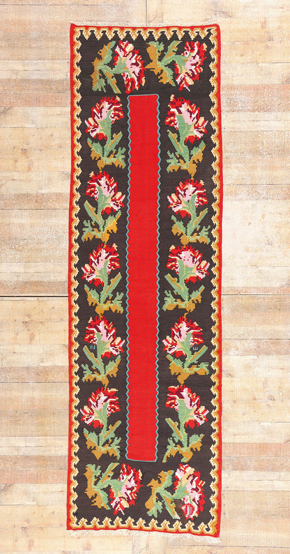 3 x 10 Antique Caucasian Karabagh Kilim Rug 79207