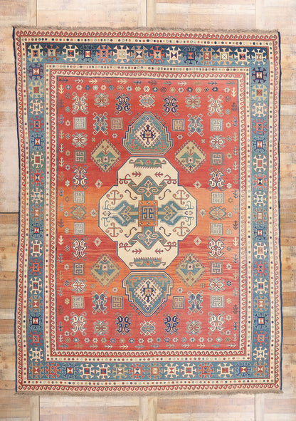 10 x 13 Vintage Caucasian Soumak Rug 78954
