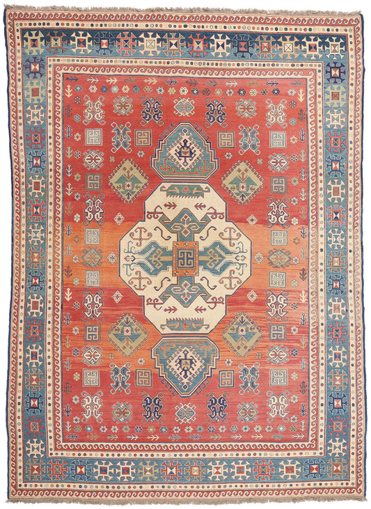 10 x 13 Vintage Caucasian Soumak Rug 78954