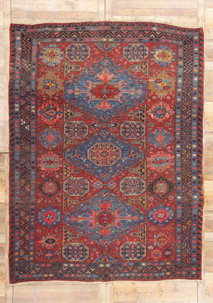 8 x 11 Antique Caucasian Soumak Rug 78953