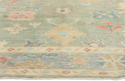 8 x 10 Modern Green Turkish Oushak Rug 53961