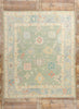 8 x 10 Modern Green Turkish Oushak Rug 53961