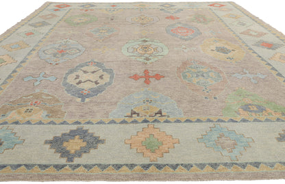 10 x 13 Modern Turkish Oushak Rug 53957