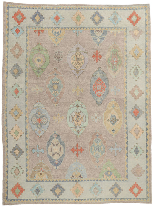 10 x 13 Modern Turkish Oushak Rug 53957