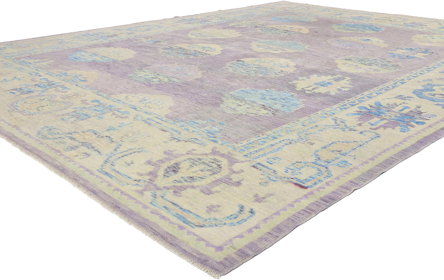 10 x 14 Modern Lavender Turkish Oushak Rug 53978