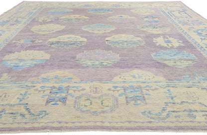 10 x 14 Modern Lavender Turkish Oushak Rug 53978