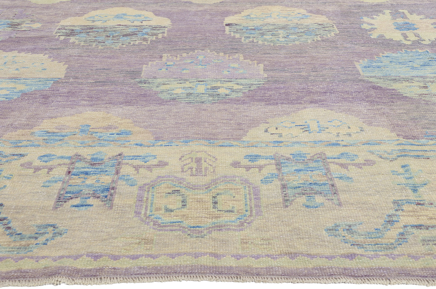 10 x 14 Modern Lavender Turkish Oushak Rug 53978