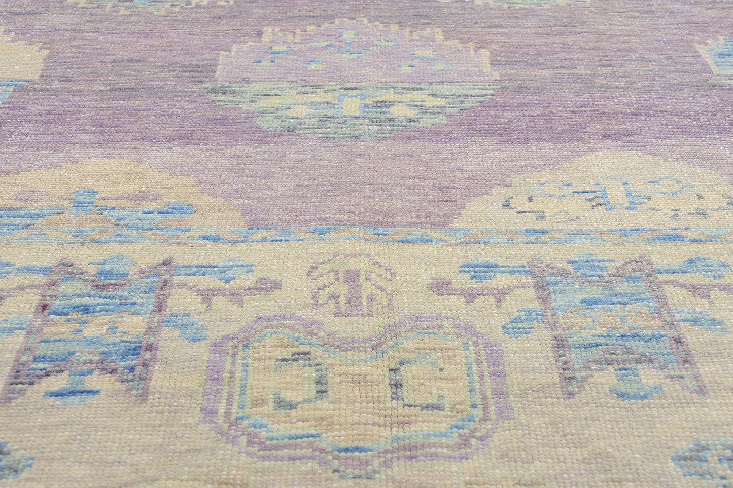 10 x 14 Modern Lavender Turkish Oushak Rug 53978
