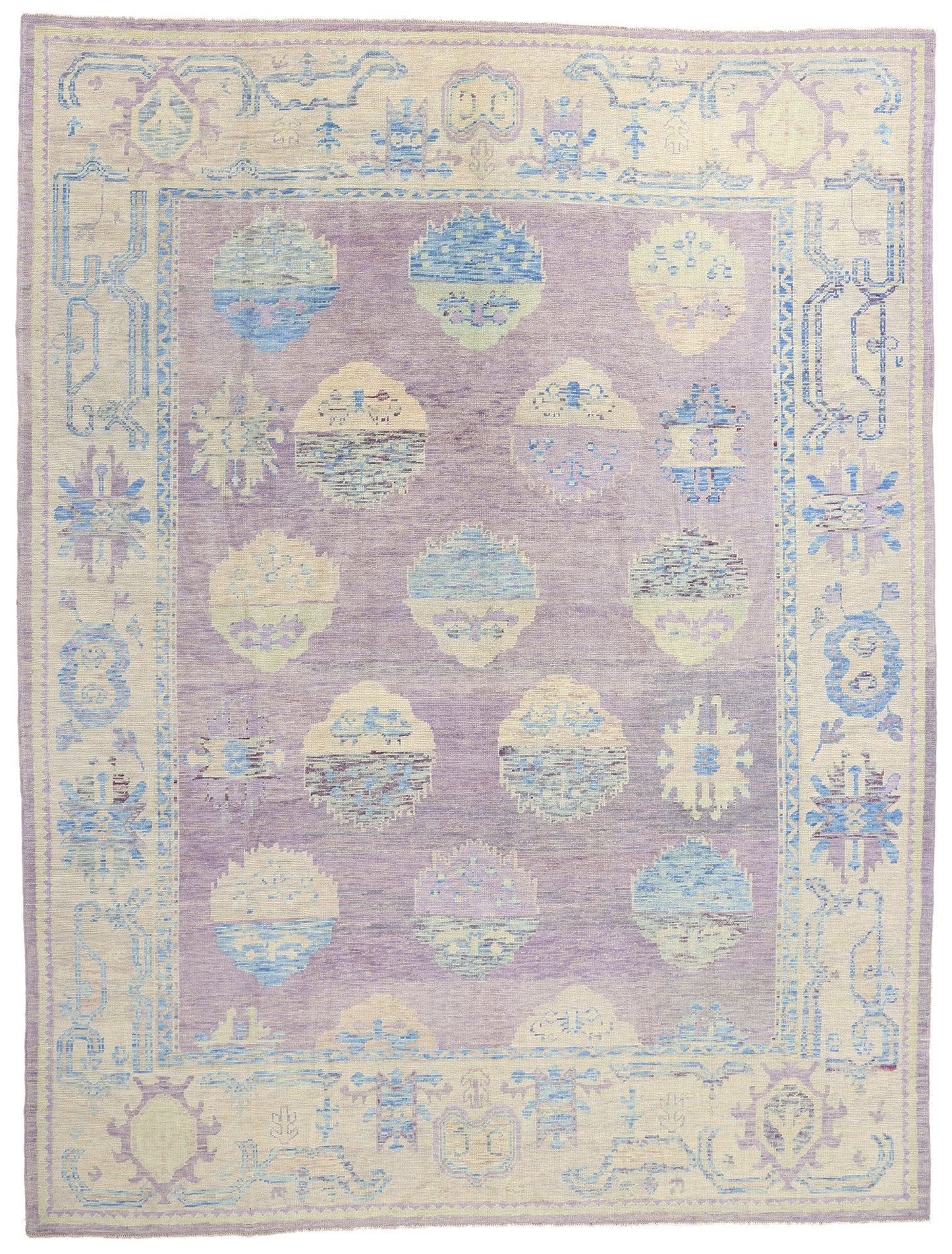 10 x 14 Modern Lavender Turkish Oushak Rug 53978