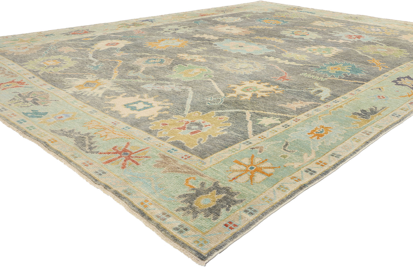 10 x 14 Colorful Turkish Oushak Rug 53958