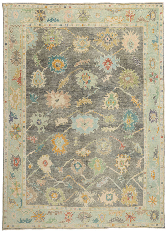 10 x 14 Colorful Turkish Oushak Rug 53958