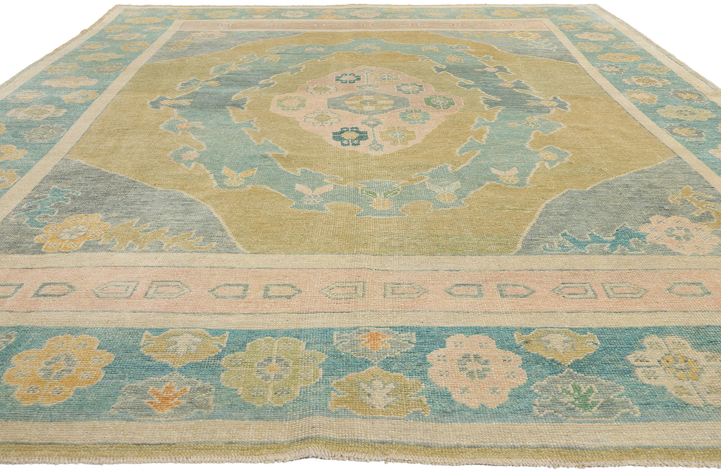 10 x 14 Modern Turkish Oushak Rug 53960