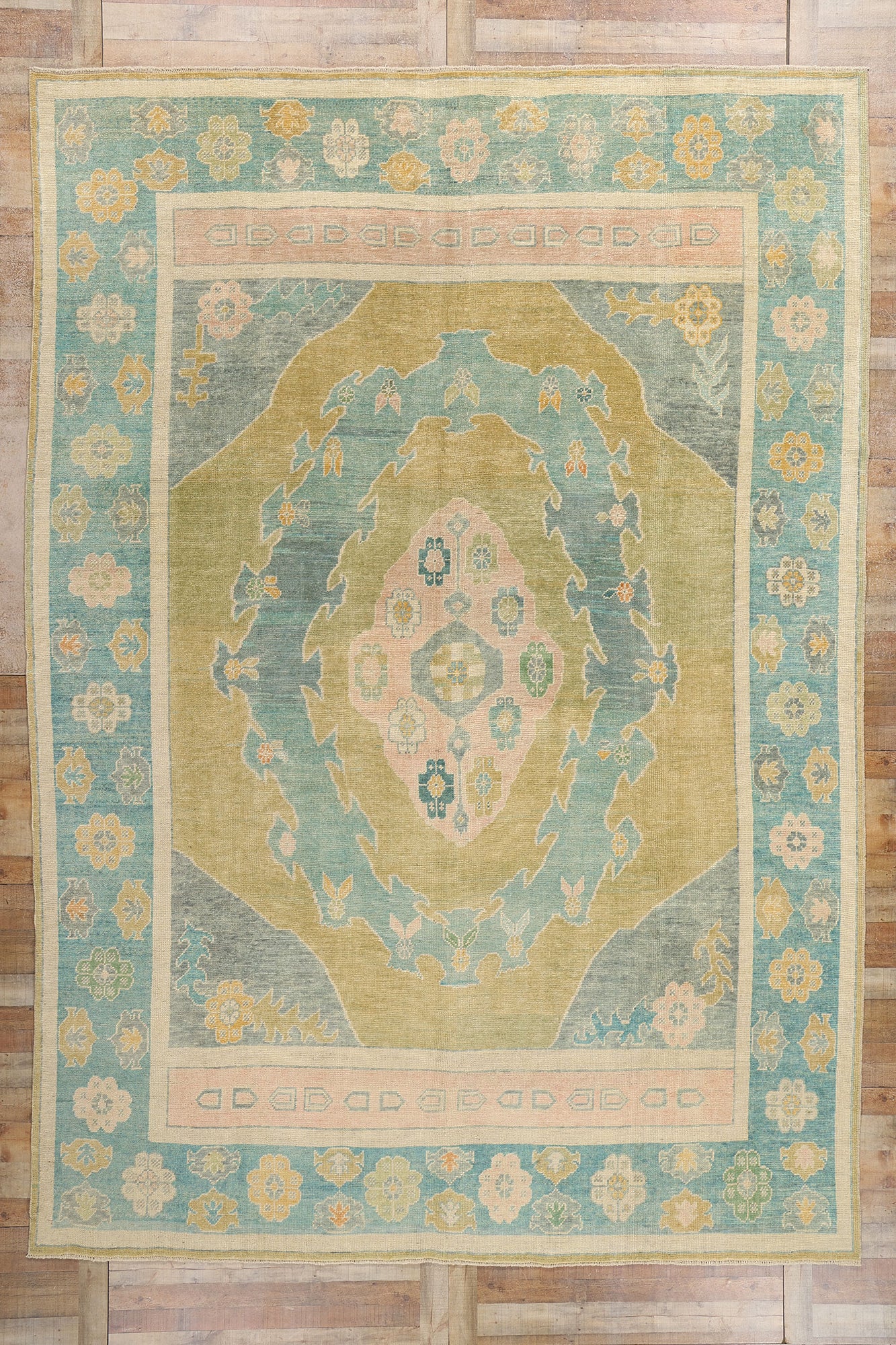 10 x 14 Modern Turkish Oushak Rug 53960