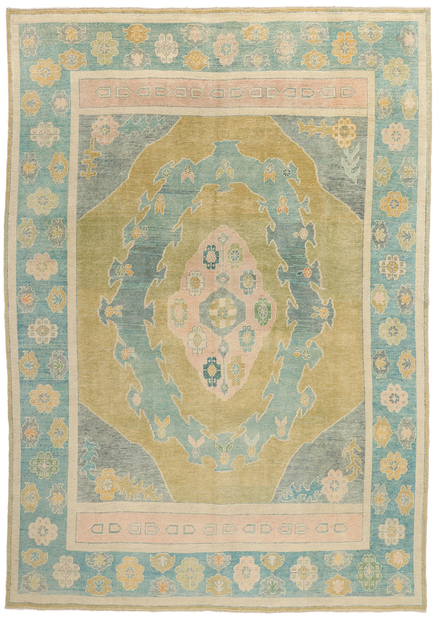 10 x 14 Modern Turkish Oushak Rug 53960