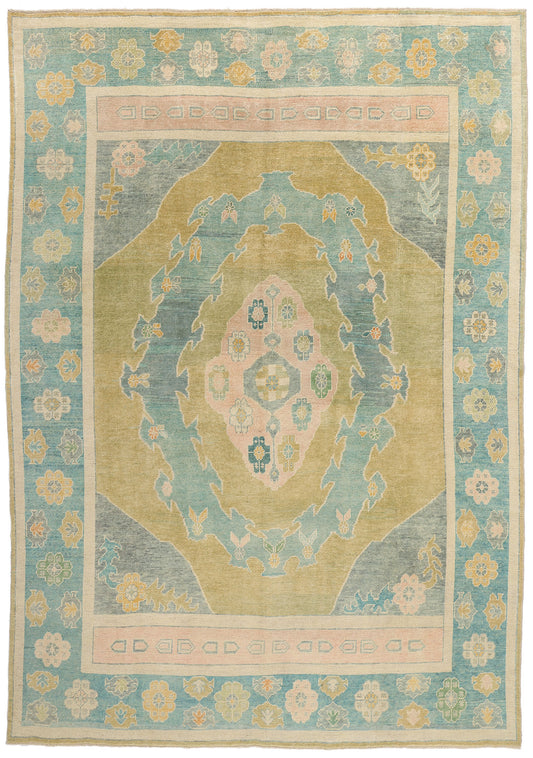 10 x 14 Modern Turkish Oushak Rug 53960