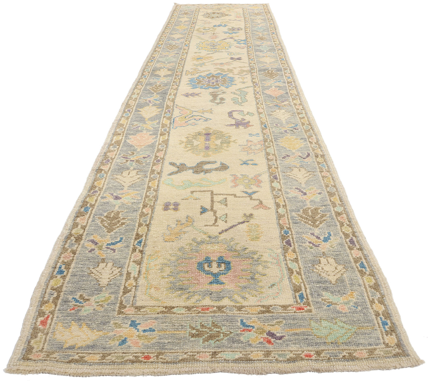 3 x 16 Colorful Turkish Oushak Rug 53962