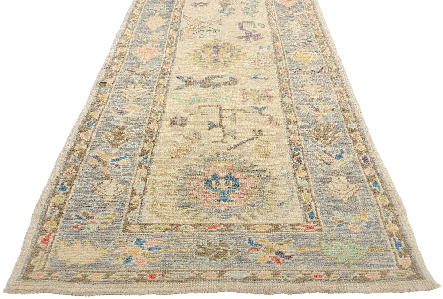 3 x 16 Colorful Turkish Oushak Rug 53962