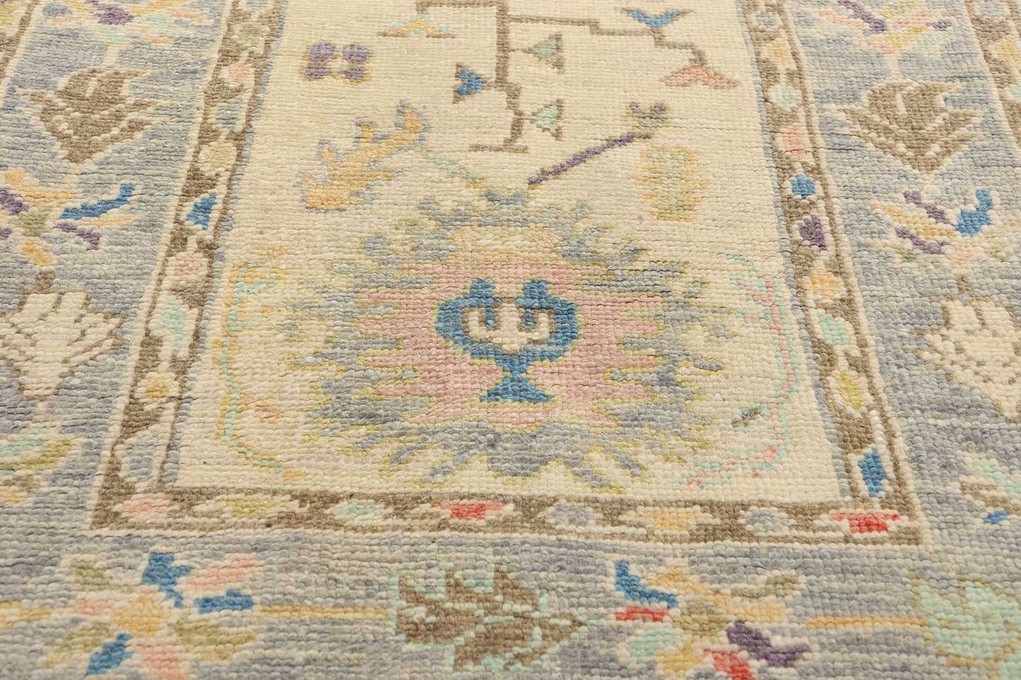 3 x 16 Colorful Turkish Oushak Rug 53962