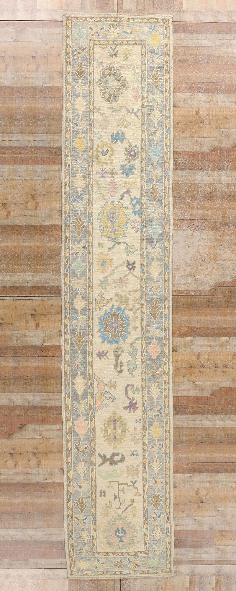 3 x 16 Colorful Turkish Oushak Rug 53962