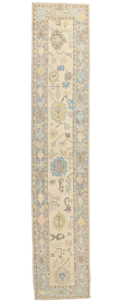 3 x 16 Colorful Turkish Oushak Rug 53962