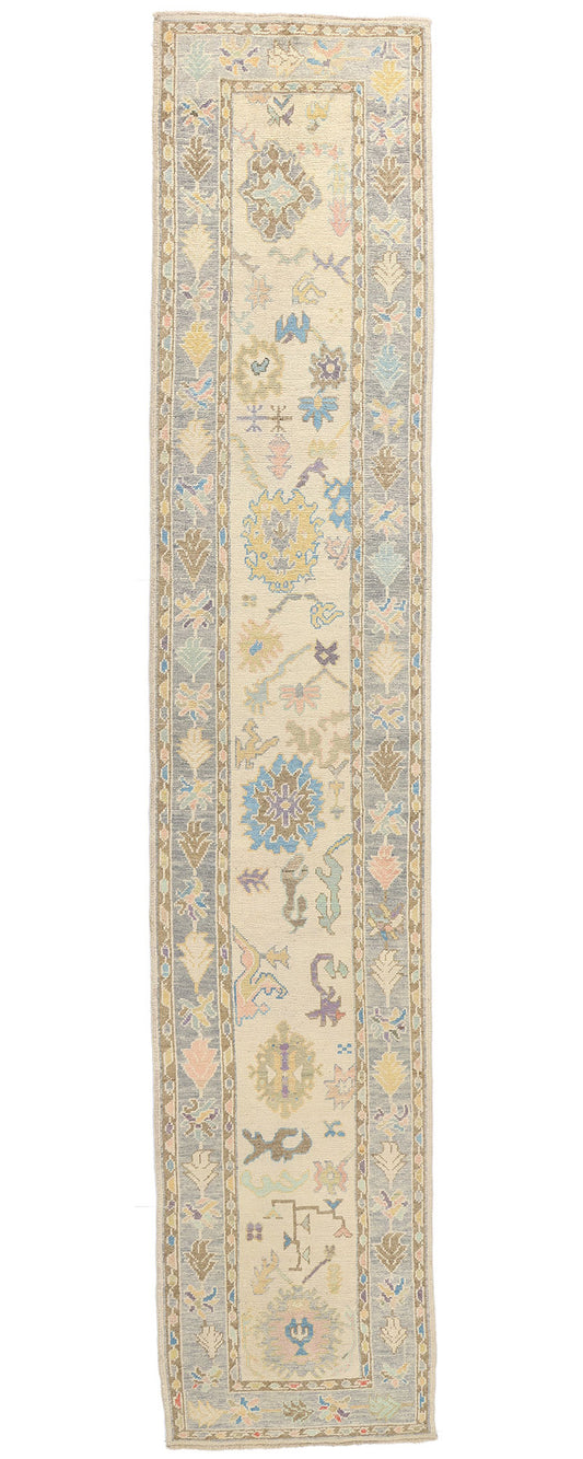3 x 16 Colorful Turkish Oushak Rug 53962